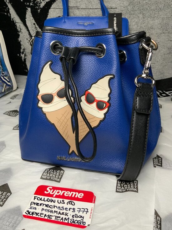 Karl Lagerfeld Handbags - Karl Lagerfeld Choupette at the Beach "Ice Cream Cone" Bucket Bag - BRAND NEW